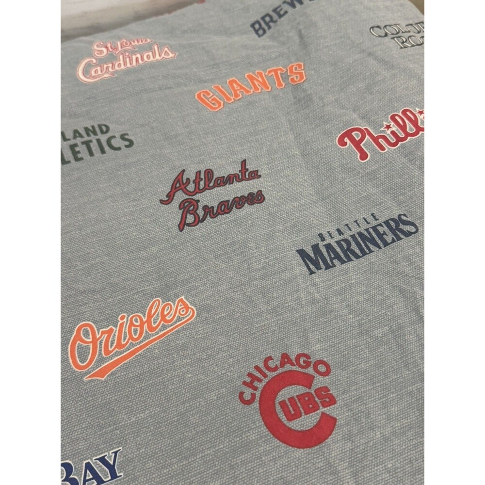Pottery Barn Teen MLB XL TWIN Flat Sheet ONLY PRE-OWNED Baseball